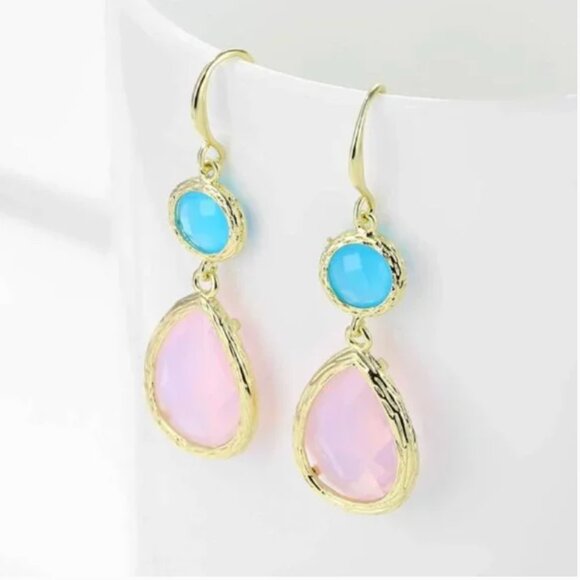 ⭐️❤️ FREE Rain Drop Tiered Round Hipster Chic Glam Elegant Classy Party Earrings - Picture 1 of 7